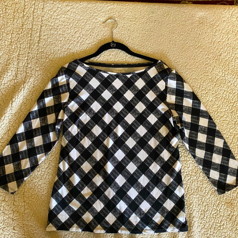 Black and white Talbots Tee